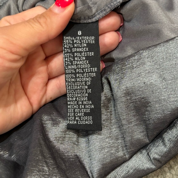 SCARLETT NITE Women’s One Shoulder Homecoming Dress - silver, size 8 - Picture 6 of 6